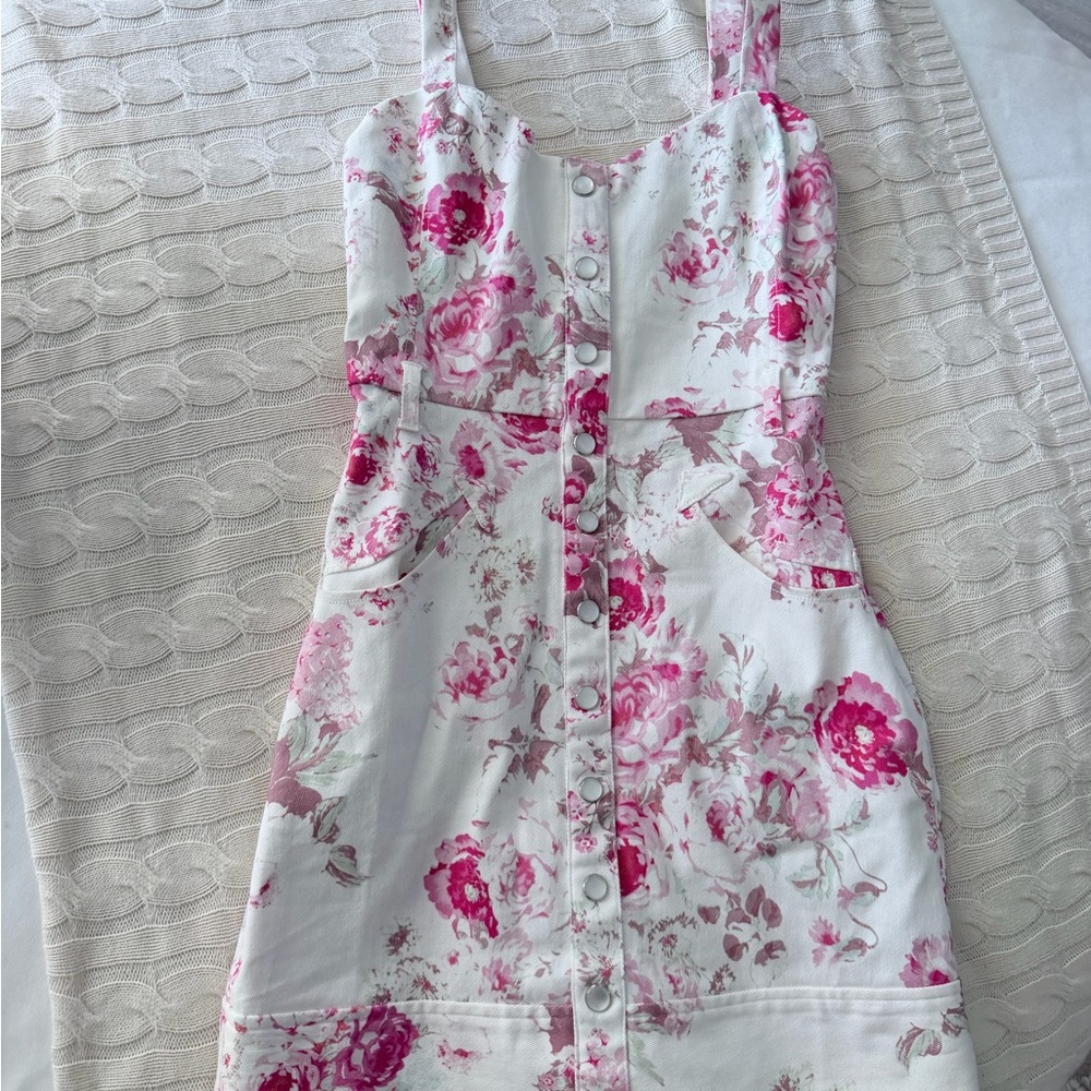 For Love And Lemons Pink Floral Dress - Picture 2 of 9